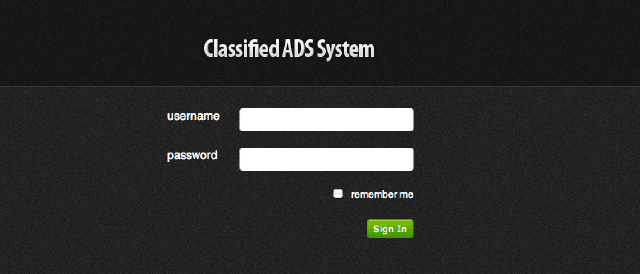 Classified Ad System